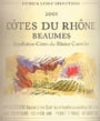 Patrick Lesec Cotes du Rhone Beaumes 2001 Front Label