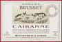Domaine Brusset Cotes du Rhone Coteaux des Travers 2001 Front Label