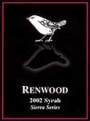 Renwood Sierra Series Syrah 2002 Front Label