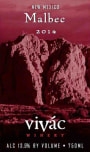 Vivac Winery Malbec 2014 Front Label
