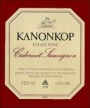 Kanonkop Cabernet Sauvignon 2000 Front Label