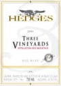 Hedges Family Estate Three Vineyards Red 2001 Front Label