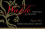 Wahle Vineyards & Cellars Pinot Noir 2012 Front Label