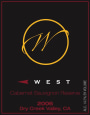 West Wines Reserve Cabernet Sauvignon 2006 Front Label