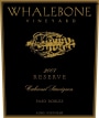 Whalebone Vineyard Reserve Cabernet Sauvignon 2007 Front Label