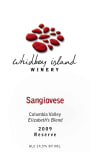 Whidbey Island Vineyard & Winery Sangiovese Reserve 2009 Front Label
