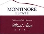 Montinore Estate Pinot Noir 2001 Front Label
