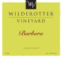 Wilderotter Vineyard and Winery Estate Barbera 2007 Front Label
