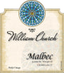 William Church Winery Malbec 2013 Front Label