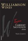 Williamson Wines Inspire Cabernet Sauvignon 2006 Front Label