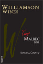 Williamson Wines Tango Malbec 2012 Front Label