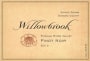 Willowbrook Cellars Estate Grown Pinot Noir 2012 Front Label