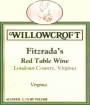 Willowcroft Vineyard Fitzrada's Red 2014 Front Label