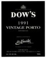 Dow's Vintage Port 1991 Front Label