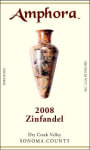 Amphora Wines Zinfandel 2008 Front Label