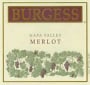Burgess Merlot 2001 Front Label