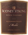 Rodney Strong Alexander Valley Merlot 1999 Front Label