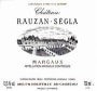 Chateau Rauzan-Segla (375ML half-bottle) 1989 Front Label