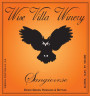 Wise Villa Winery Sangiovese 2012 Front Label