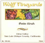 Wolff Vineyards Petite Sirah 2010 Front Label
