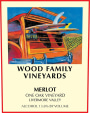 Wood Family Vineyards Merlot One Oak Vineyard 2013 Front Label
