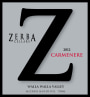 Zerba Cellars Carmenere 2012 Front Label