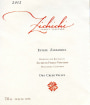 Zichichi Family Vineyard and Winery Estate Zinfandel 2012 Front Label