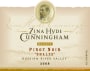 Zina Hyde Cunningham Shalee Reserve Pinot Noir 2008 Front Label