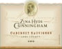 Zina Hyde Cunningham Cabernet Sauvignon 2006 Front Label