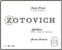 Zotovich Cellars Estate Viognier 2014 Front Label