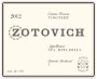 Zotovich Cellars Estate Viognier 2012 Front Label