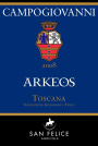 San Felice Arkeos Toscana 2008 Front Label