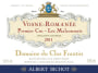 Albert Bichot Vosne-Romanee Les Malconsorts Premier Cru Domaine du Clos Frantin 2011 Front Label