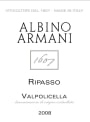Albino Armani Ripasso Valpolicella 1607 2008 Front Label