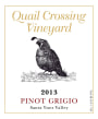 Costa de Oro Quail Crossing Vineyard Pinot Grigio 2013 Front Label