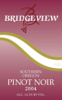 Bridgeview Pinot Noir 2004 Front Label