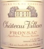 Chateau Villars Fronsac 1995 Front Label