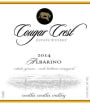 Cougar Crest Albarino 2014 Front Label