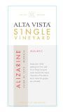 Alta Vista Single Vineyard Alizarine Malbec 2011 Front Label