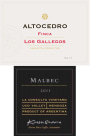Altocedro Finca Los Gallegos Malbec 2011 Front Label