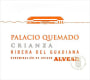 Alvear Bodega Palacio Quemado Crianza 2014 Front Label
