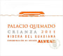 Alvear Bodega Palacio Quemado Crianza 2011 Front Label