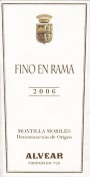 Alvear Fino En Rama 2006 Front Label