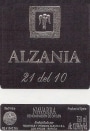 Alzania 21 del 10 2004 Front Label
