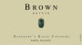 Brown Estate Rosemary's Block Zinfandel 2010 Front Label
