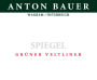 Anton Bauer Spiegel Gruner Veltliner 2014 Front Label