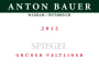 Anton Bauer Spiegel Gruner Veltliner 2012 Front Label