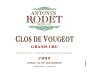 Antonin Rodet Clos de Vougeot Grand Cru 2009 Front Label