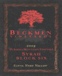 Beckmen Purisima Mountain Block 6 Syrah 2003 Front Label