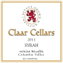 Claar Cellars White Bluffs Vineyard Syrah 2011 Front Label